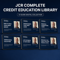 JCR Complete Credit Education Library featuring six digital credit education guides by Jordan Robinson